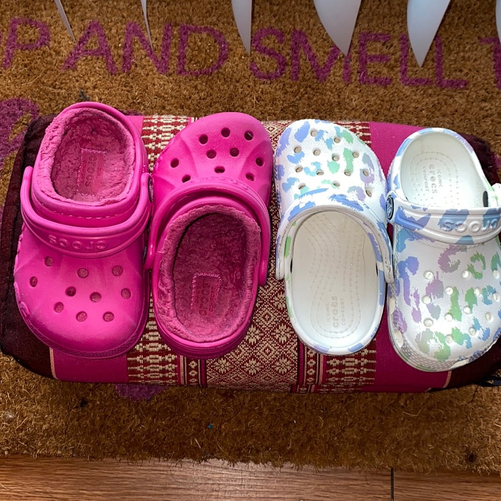 Toddler Girl Croc Size 7C - 2 Pair for 1!!